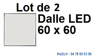 telecommande 2x led dalle 60x60 face