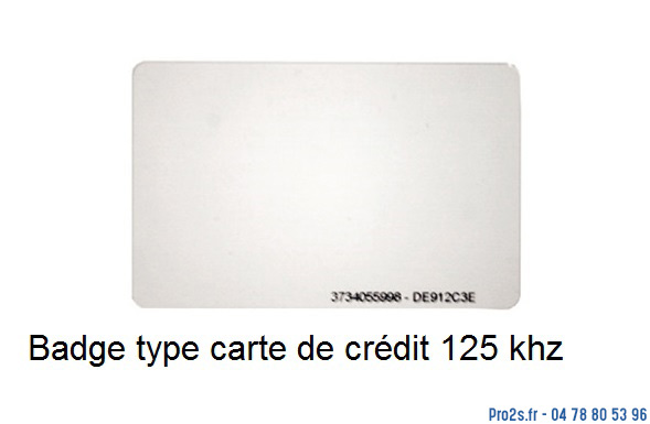 telecommande acie carte ca301 125khz face