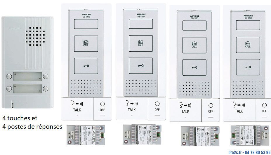 telecommande aiphone kit-audio-ml kitdb4 118717 face