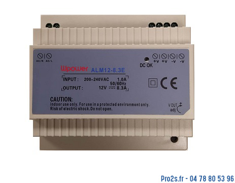 telecommande alim 230v-12v 8a w-ccr12-8 face