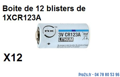 telecommande batterie 12x cr123 face