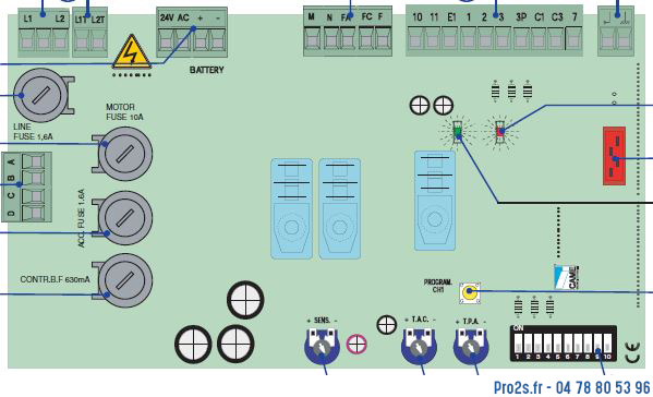 telecommande came carte 3199ZBX-24 face