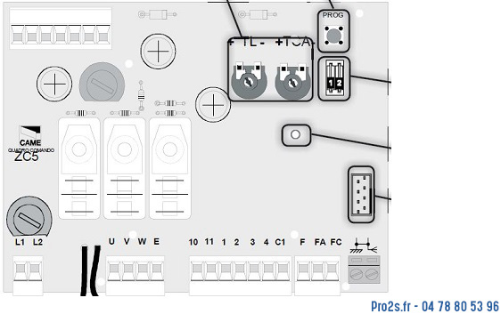 telecommande came carte 3199ZC4 face