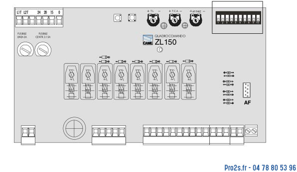 telecommande came carte 3199ZL150 face