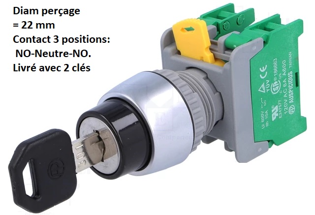 telecommande contact cle ks22-2-o face