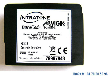 telecommande intratone 03-0102 face