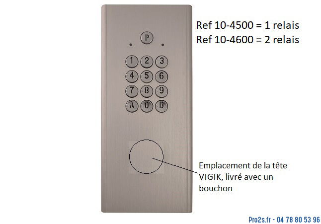 telecommande intratone clav riri 10-4600 face