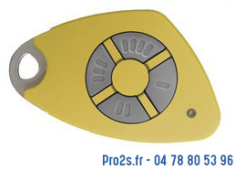 telecommande intratone tel4tx jaune 09-0118 face