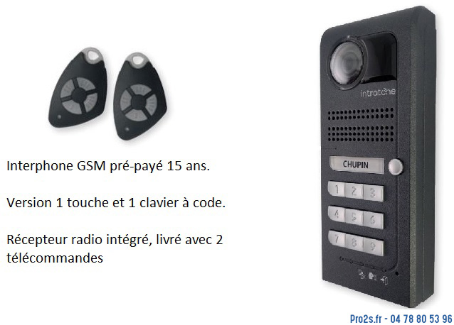 telecommande intratone villa-clavier 05-0202 face