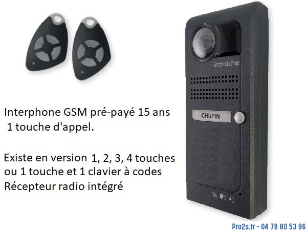 Kit Video Audio GSM VILLA encastré 4 boutons finition laiton Intratone -  Domo Confort