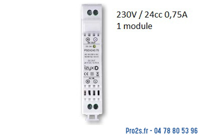 telecommande izyx alim psdx240-75 face