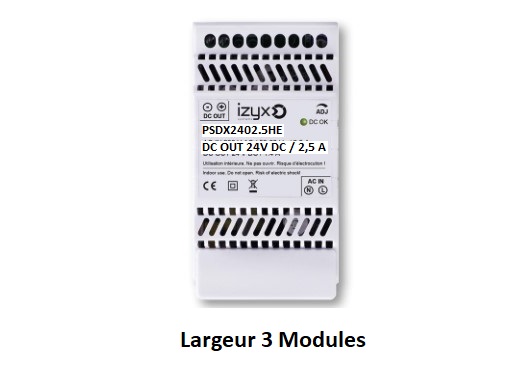 telecommande izyx alim psdx2402-5he face