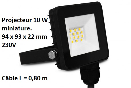 telecommande lampe led 10w 100047 face