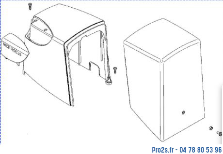 telecommande nice capot robus400 prrb03a face