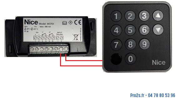 telecommande nice clavier eds-et morx face