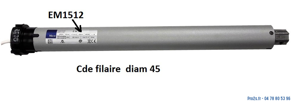 telecommande nice em1512 filaire face