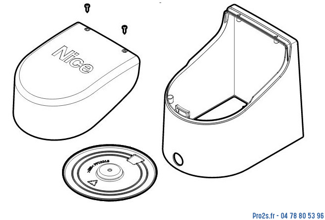 telecommande nice hopp capot PRHO01 face