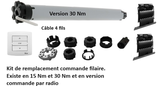 telecommande nice kit fils EASYKIT30SHF face