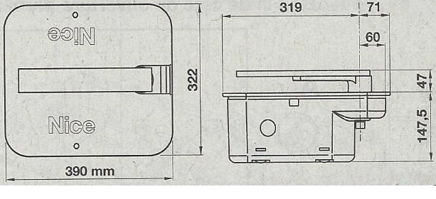 telecommande nice mfab-box mecfr01 face