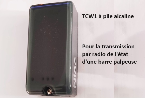 telecommande nice tcw1 pile face