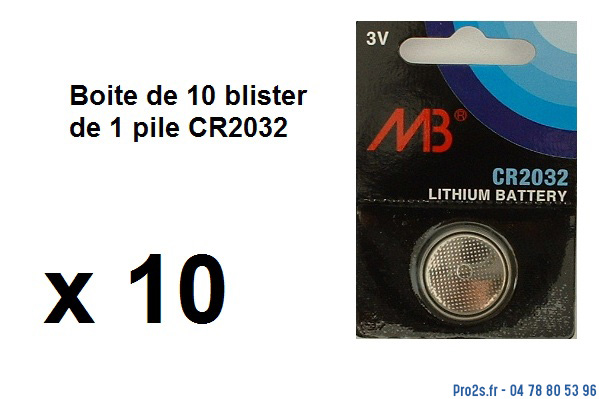 telecommande pile boite 10x cr2032 face