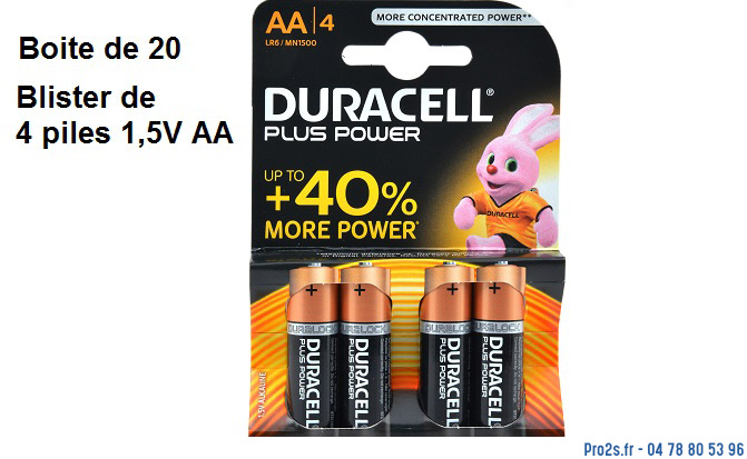 telecommande pile boite 20x 4x aa lr06 duracell face